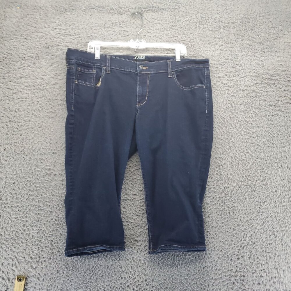 Old Navy Jeans Womens 16 Blue Diva Regular Fit Stretch Denim Cropped Style